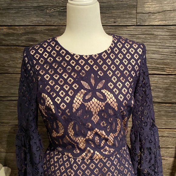 Worn once! Eliza J navy lace dress - Picture 2 of 9